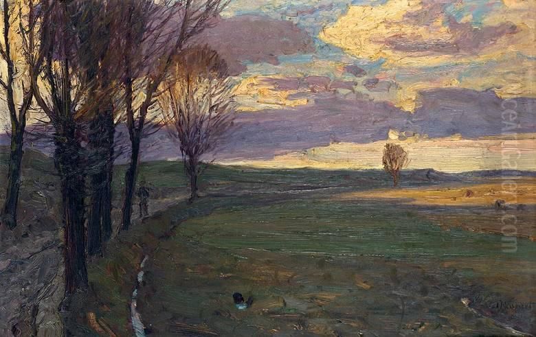 Vorfruhlingsabend Oil Painting by Karl Hessmert