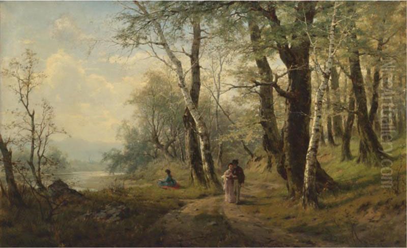 The Woodlands Oil Painting by Eugen Hettich
