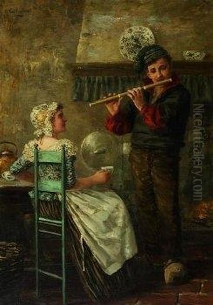 Die Musikstunde Oil Painting by Karl Heyden