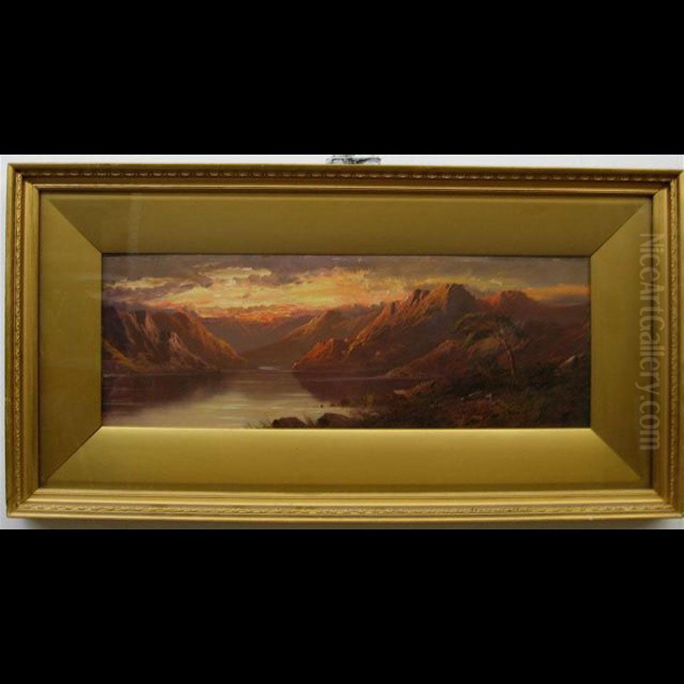 Sunset; Sunrise Oil Painting by A. Hides