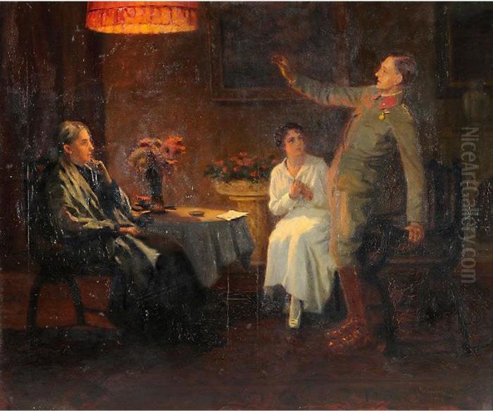 Il Saluto Del Soldato Oil Painting by Irene Hilberth