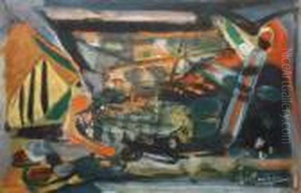 Composition Oil Painting by Georges Hillaireau