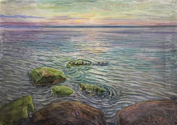 Ut Over Havet Oil Painting by Bernhard Hinna