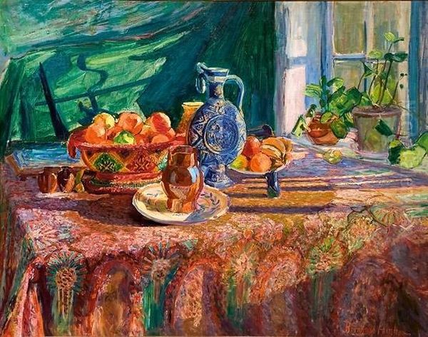 Stilleben Oil Painting by Bernhard Hinna