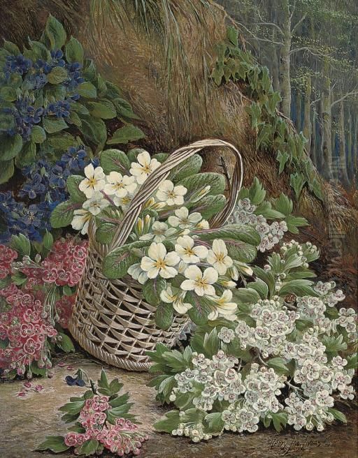 Gathering Flowers Oil Painting by John Henry Hintermeister