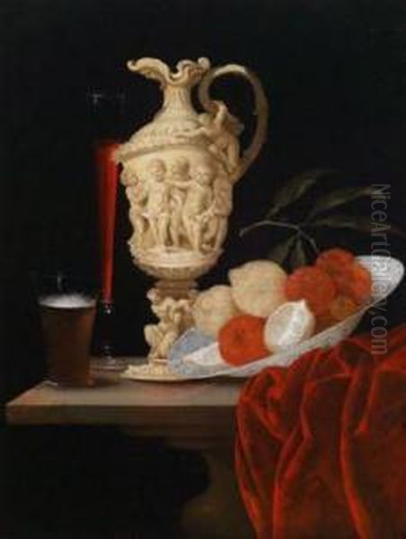 Ein Prunkstillleben Oil Painting by Johann Georg (also Hintz, Hainz, Heintz) Hinz