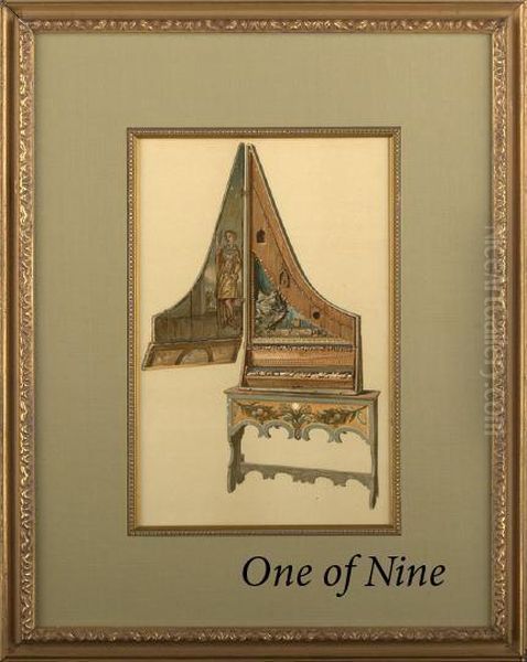 Musical Instruments Oil Painting by Alfred James Hipkins