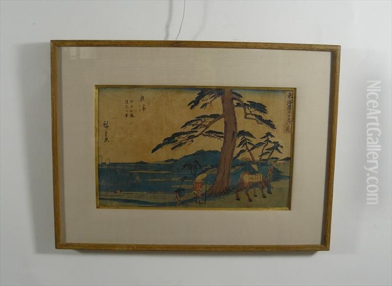 Untitled Oil Painting by Tokubei Iii Hiroshigeando