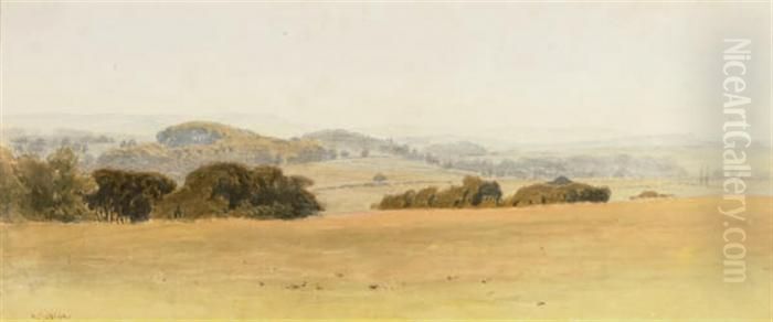 Cowdray Park Oil Painting by Henry George Hine