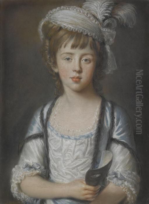 Portrait Of Lady Frances Elizabeth Brudenell-bruce Oil Painting by William Hoare Of Bath