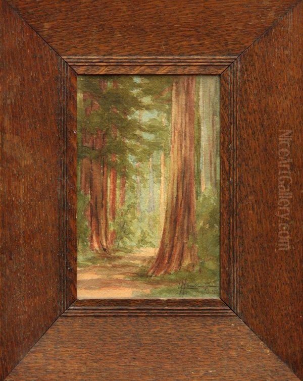 Redwoods Oil Painting by Elisabeth Hoen