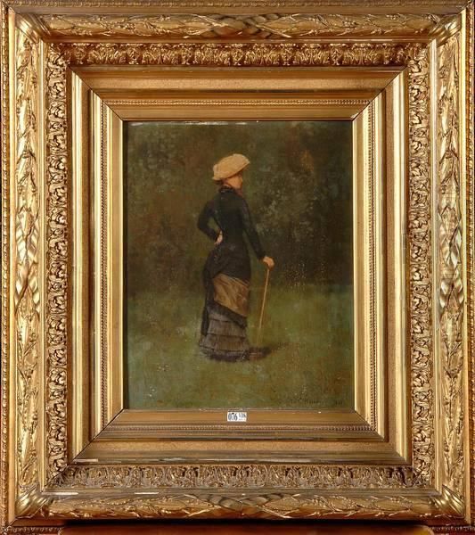 Elegante Au Jardin Jouant Au Croquet Oil Painting by Emile Hoeterickx