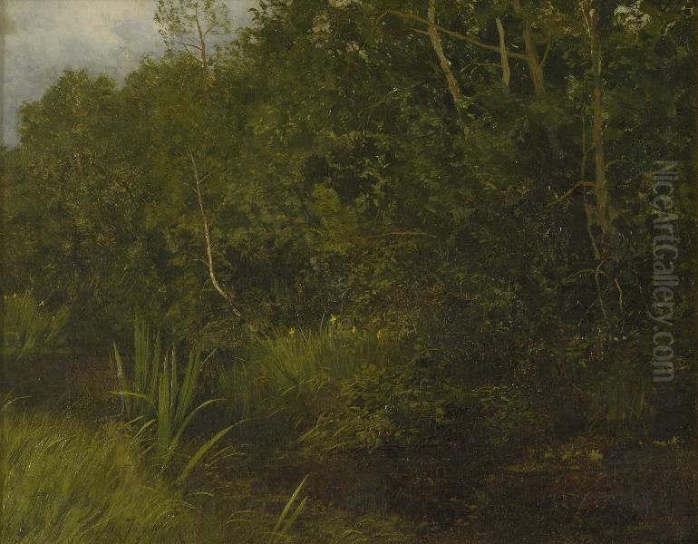 Maastik Tiigiga Oil Painting by Oskar Hoffmann