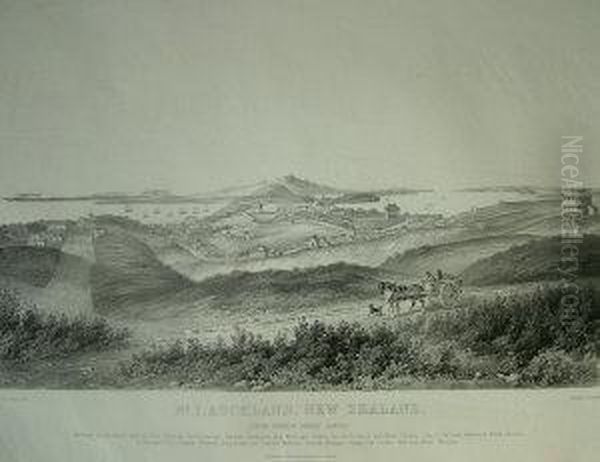 No1 Auckland,newZealand,from Hobson Street South Oil Painting by Patrick Joseph Hogan