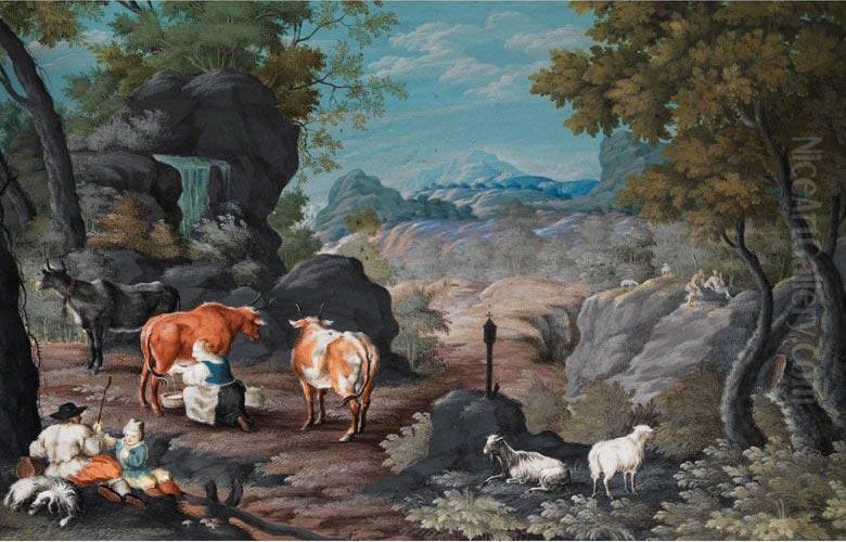 Pastorale Oil Painting by Wolf Hogler