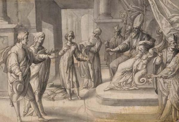 Ecole Italienne, Debut 17eme Siecle 

Lot Title Oil Painting by Hoku-Un