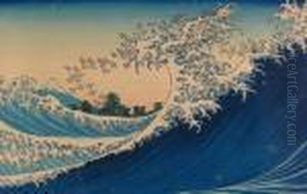 The Ideal Wave Oil Painting by Katsushika Hokusai