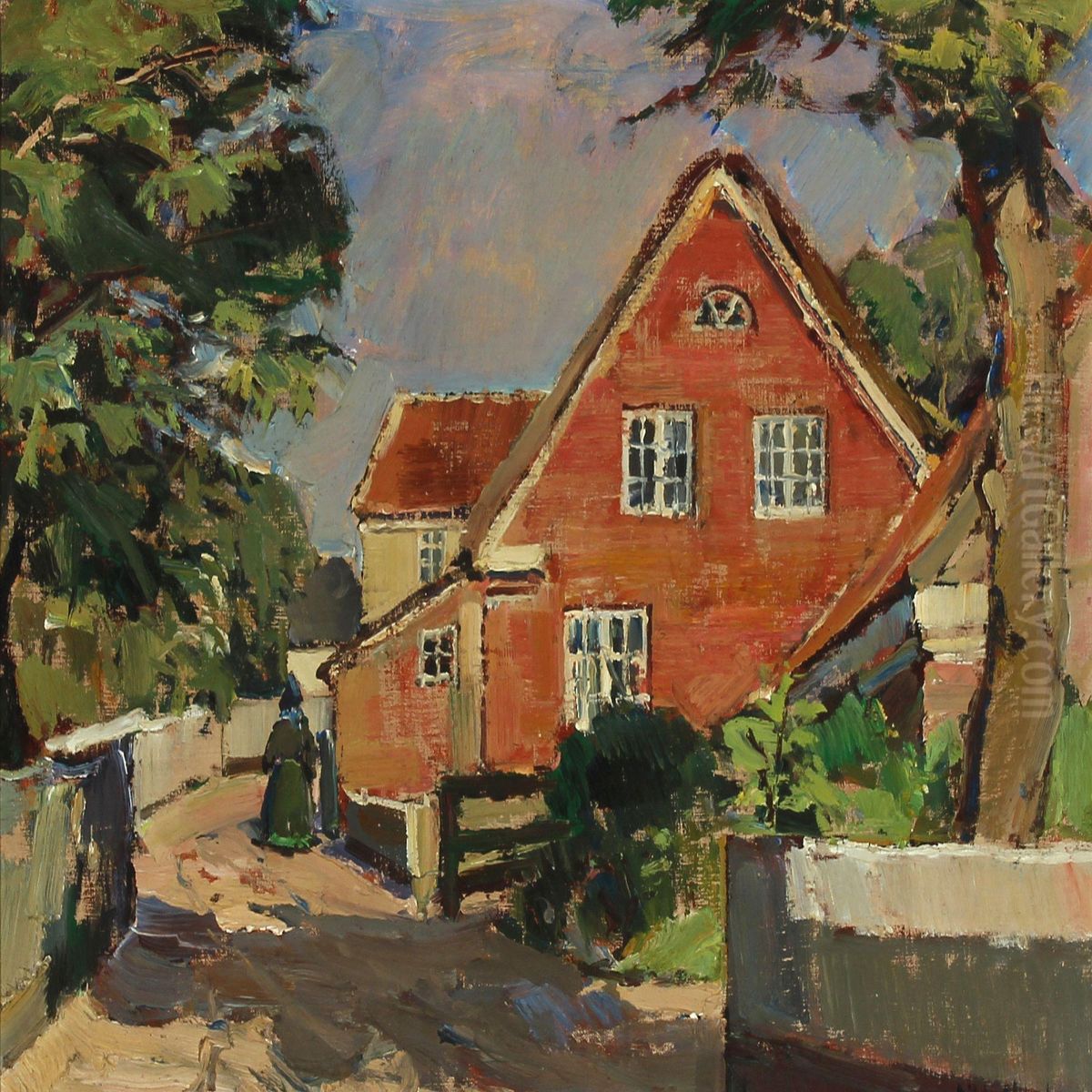 Scenery From Nordby, Fano Oil Painting by Niels Holbak