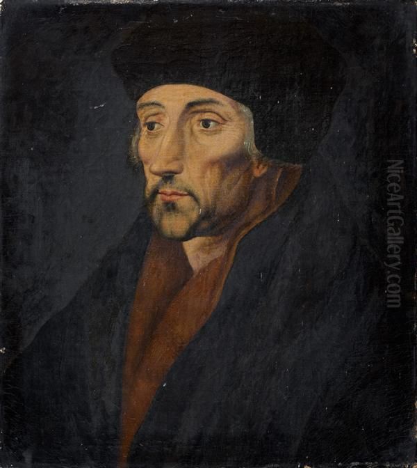 Portrait D'erasme Oil Painting by Hans Holbein the Younger