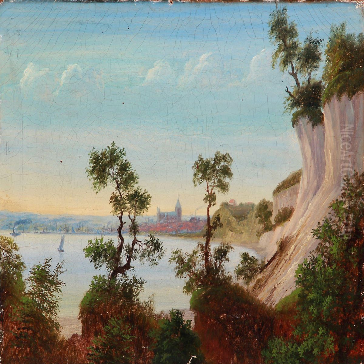 View Towards Aarhus, Denmark Oil Painting by Peter Cristian Holm