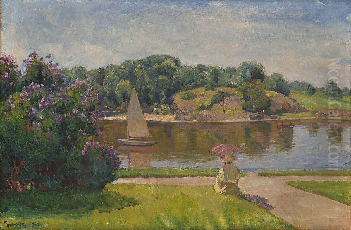 From Frognerkilen Oil Painting by Thorolf Holmboe