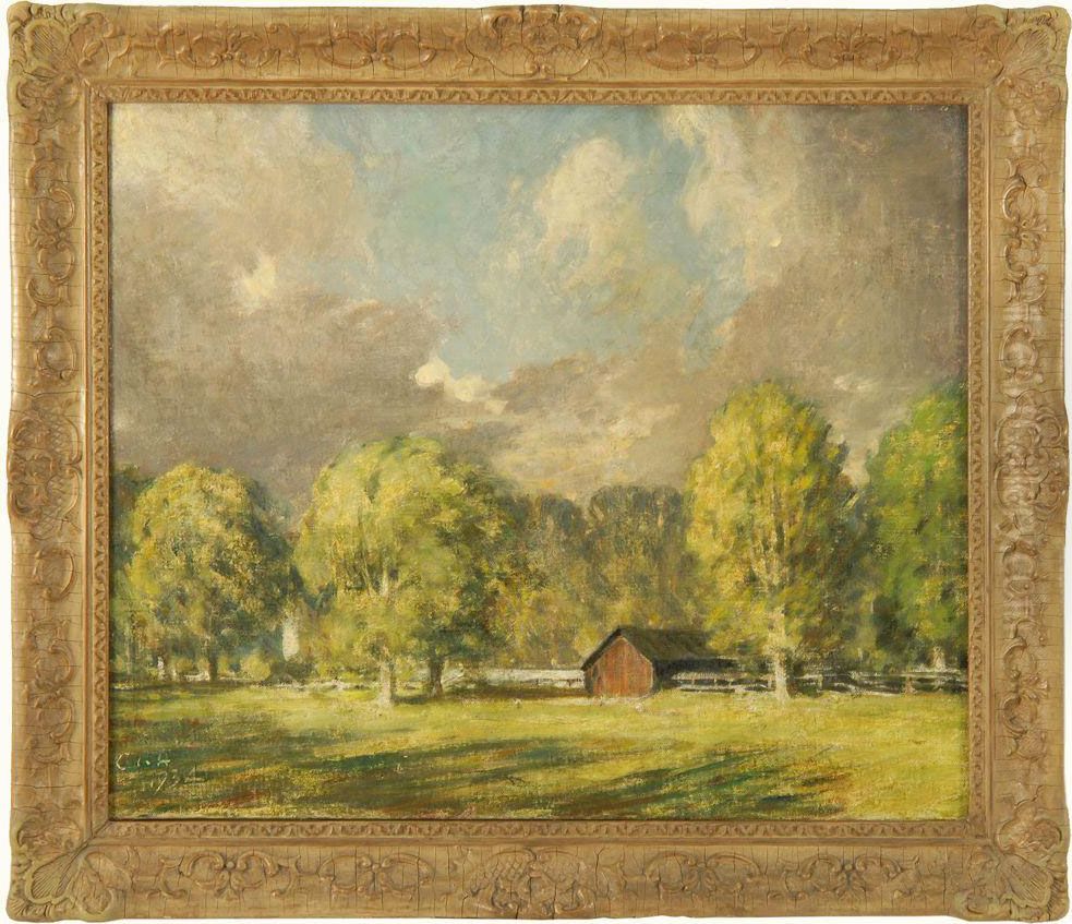 Boat House, Castle Bank Oil Painting by Charles Holmes