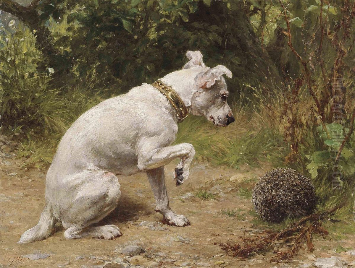 A Prickly Encounter Oil Painting by George Holmes