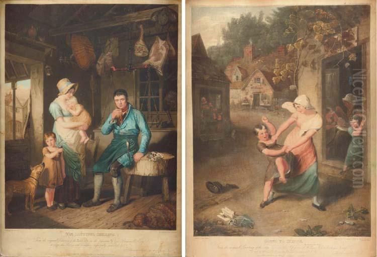 The Doubtful Shilling, By William James Bennett Oil Painting by James Holmes