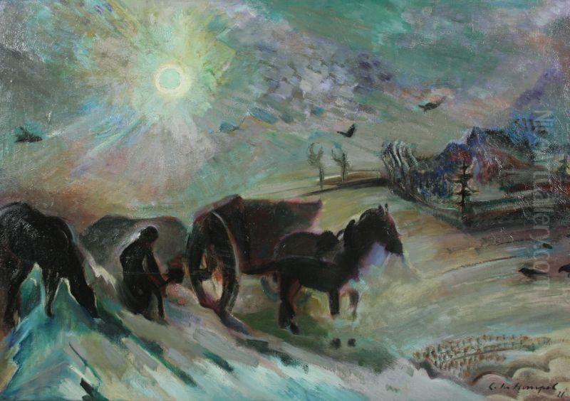 Sonnenfinsternis Oil Painting by Ten Ludwig Hompel