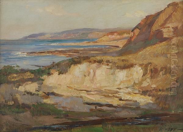 Coastal Scene Oil Painting by Robert Hope