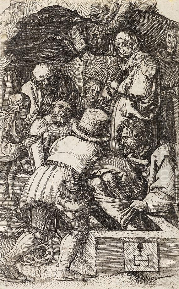 Die Grablegung Oil Painting by Lambert Hopfer