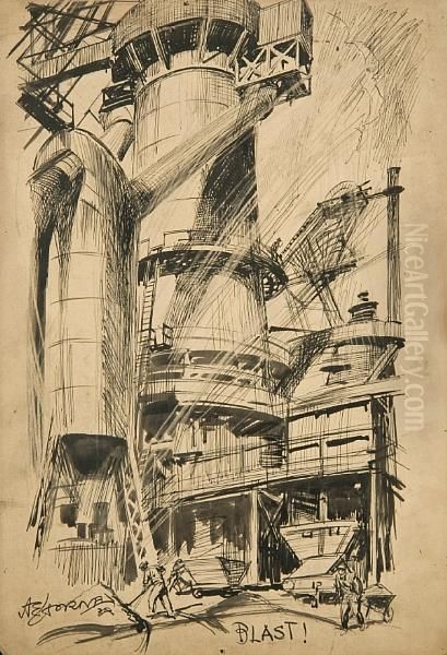 A Bit Of Old Knightsbridge Oil Painting by Adam E. Horne