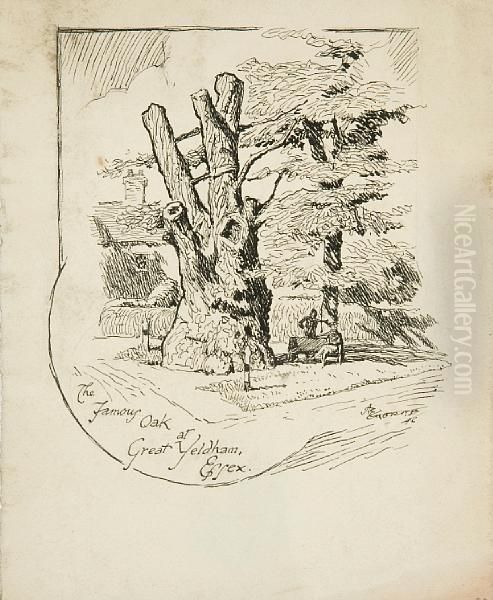 On The River Wall, Dartford Marshes, Kent Oil Painting by Adam E. Horne