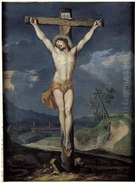 La Crucifixion Oil Painting by Rene Antoine Houasse