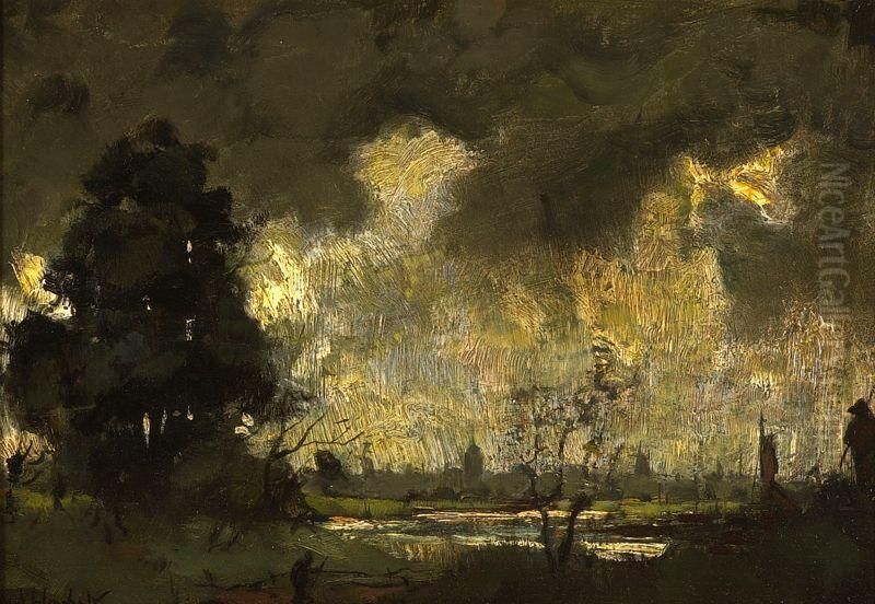 Landscape Oil Painting by Eduard Houbolt