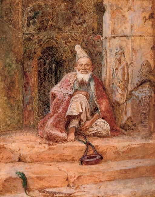 The Sage And The Geckos Oil Painting by Arthur Boyd Houghton