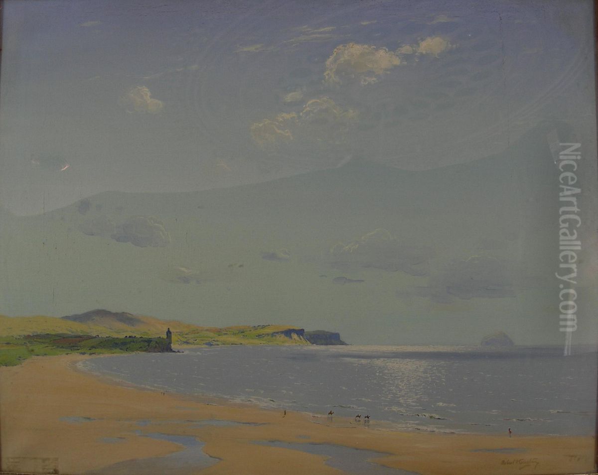 Ailsa Craig And The Ayrshire Coast Oil Painting by Robert Houston