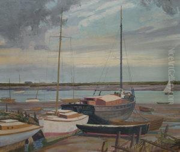 Lowtide Oil Painting by Norman Howard