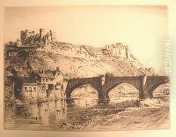 Richmond, Yorkshire Oil Painting by Albany E. Howarth