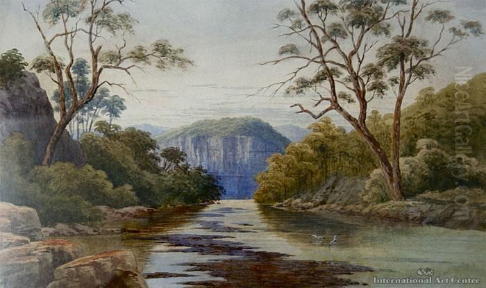 Above The Falls, Blue Mountains Oil Painting by John Barr Clarke Hoyte