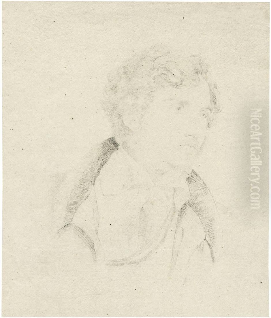 Bildnis Eines Jungen Herren Oil Painting by Julius Hubner