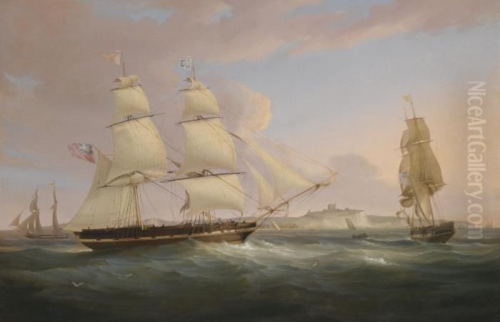 The Merchant Snow Peru Off Dover Oil Painting by William Huggins