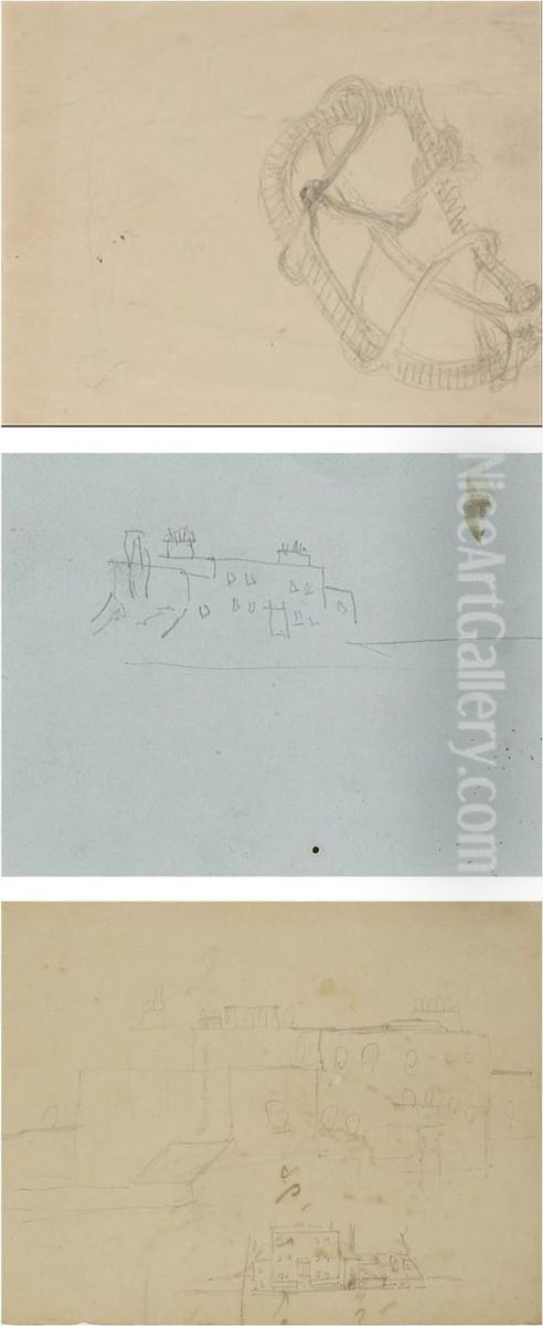 Initiales Entrelacees De Juliette Drouet Et De Victor Hugo Oil Painting by Victor Hugo