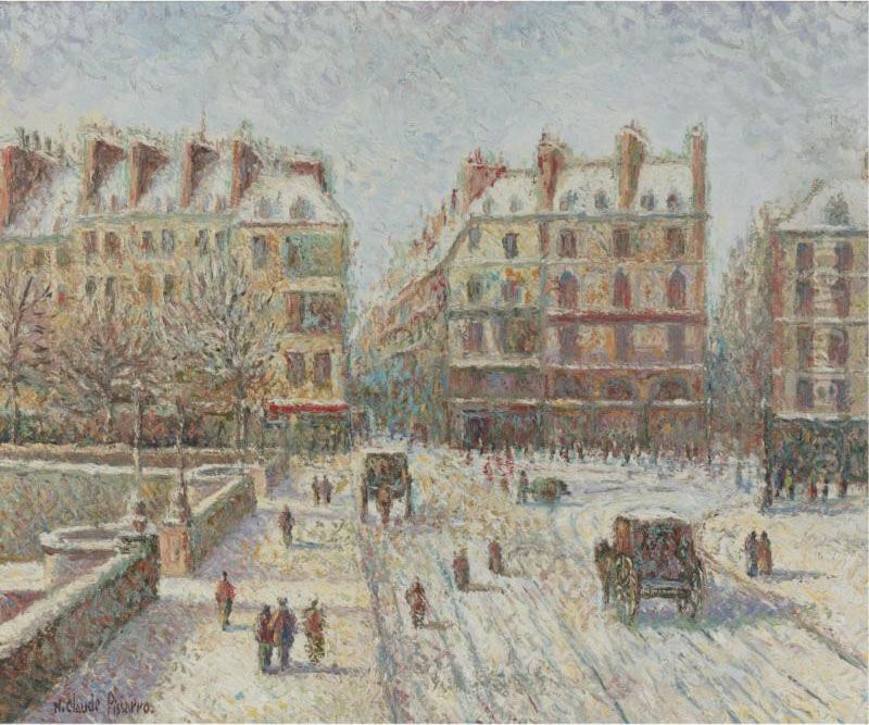Paris Le Pont Neuf Oil Painting by Claude Honore Hugrel