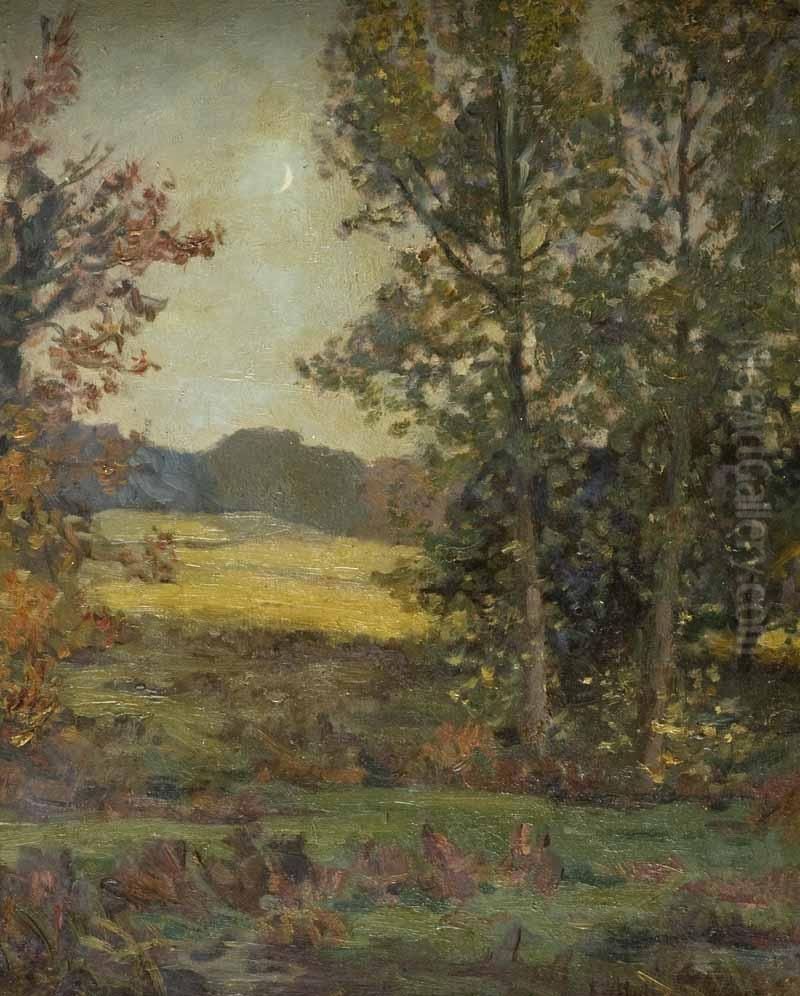 Trees & Landscape Oil Painting by Frederick W. Hull