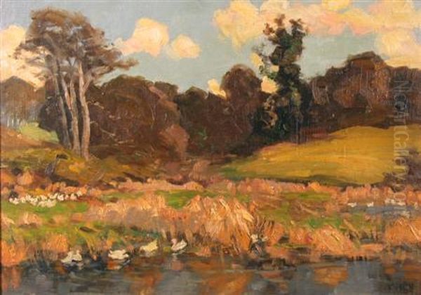 Evening Glow, Edenderry Oil Painting by Frederick W. Hull