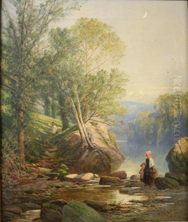 A Sunny Afternoon Oil Painting by Frederick William Hulme