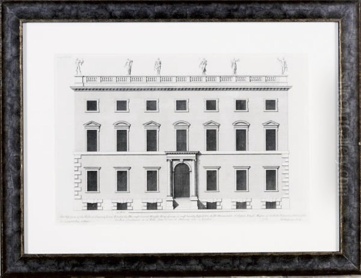 Vitruvius Britannicus: Six Plates Oil Painting by Hendrick Hulsberg