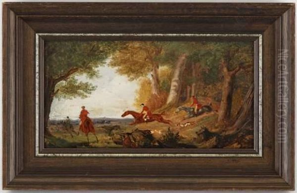 La Chasse A Courre Oil Painting by Charles Humbert