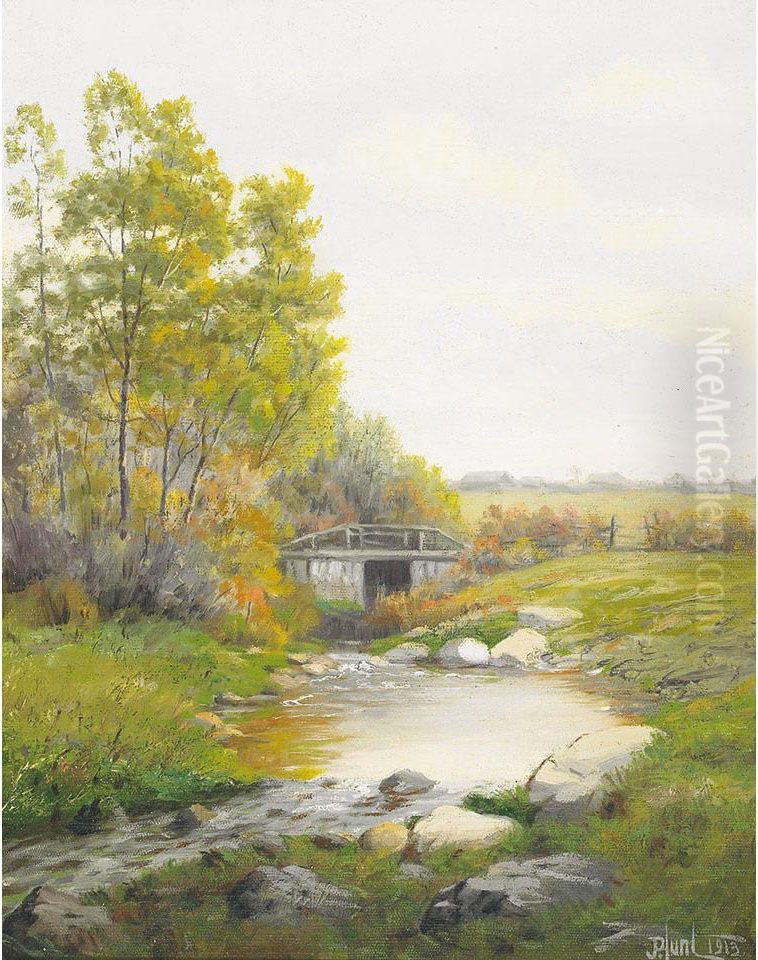 Bridge On The River Oil Painting by John Powell Hunt